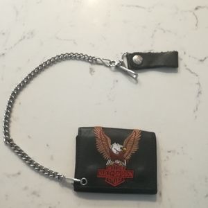 Harley Davidson Embroidered Leather Wallet